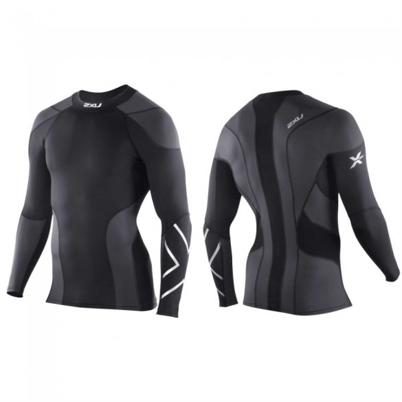 2XU Elite Compression Gold L/S Top Herren Schwarz MA1964a MA1964a